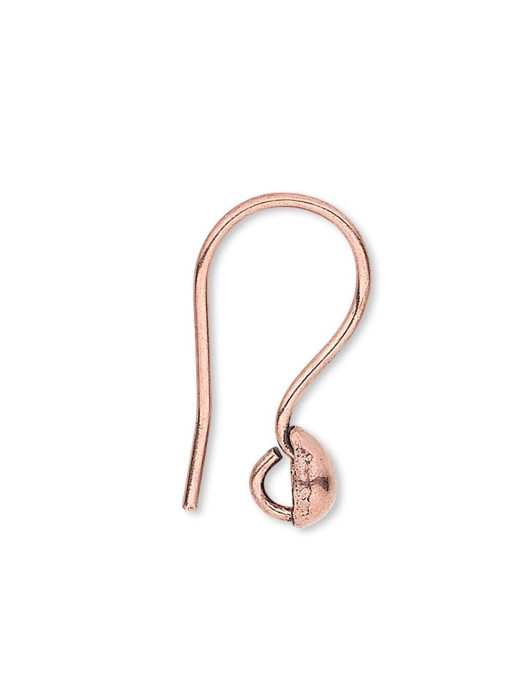 Antiqued Pure India Copper Teardrop Ear Hooks Earring Findings 4 pcs